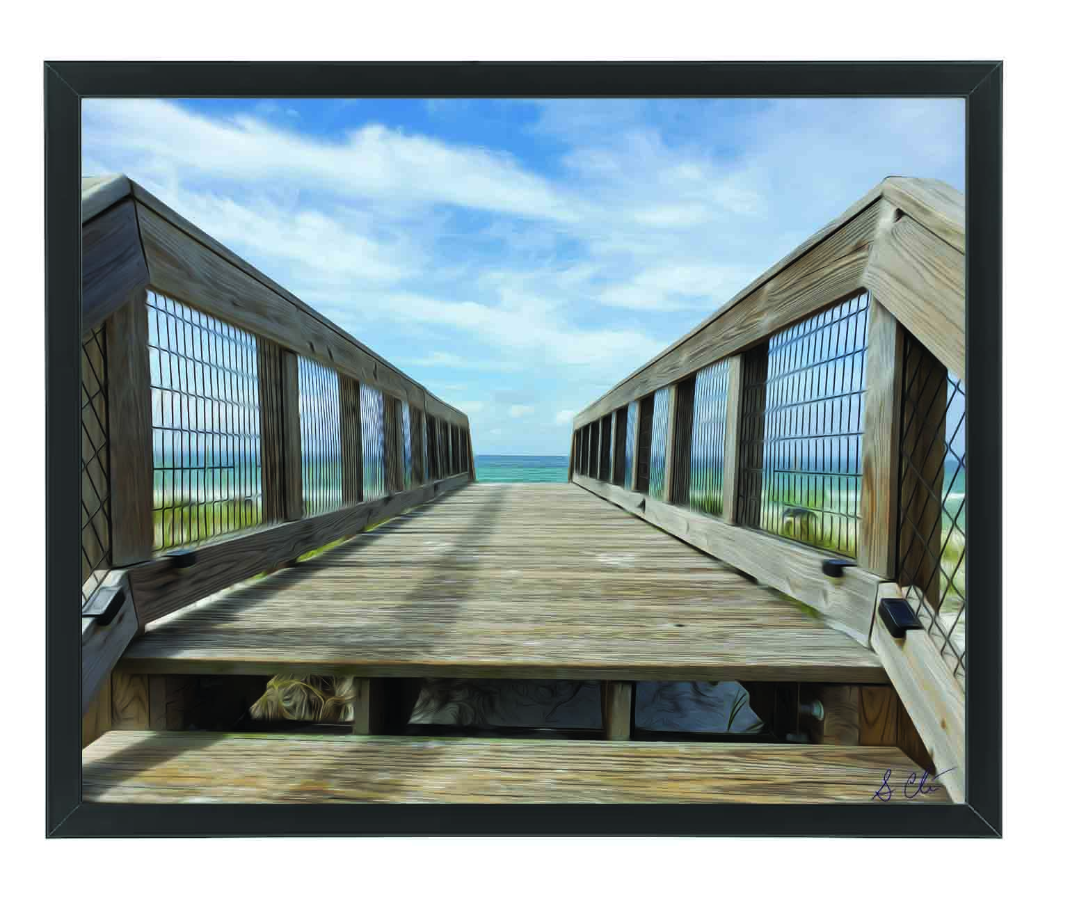 plain beach Scli-framed-250